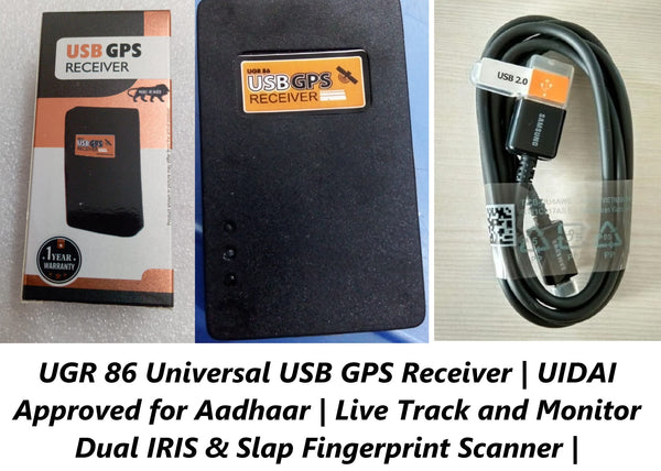 UGR 86 USB GPS Receiver for Aadhaar & CSP Banking